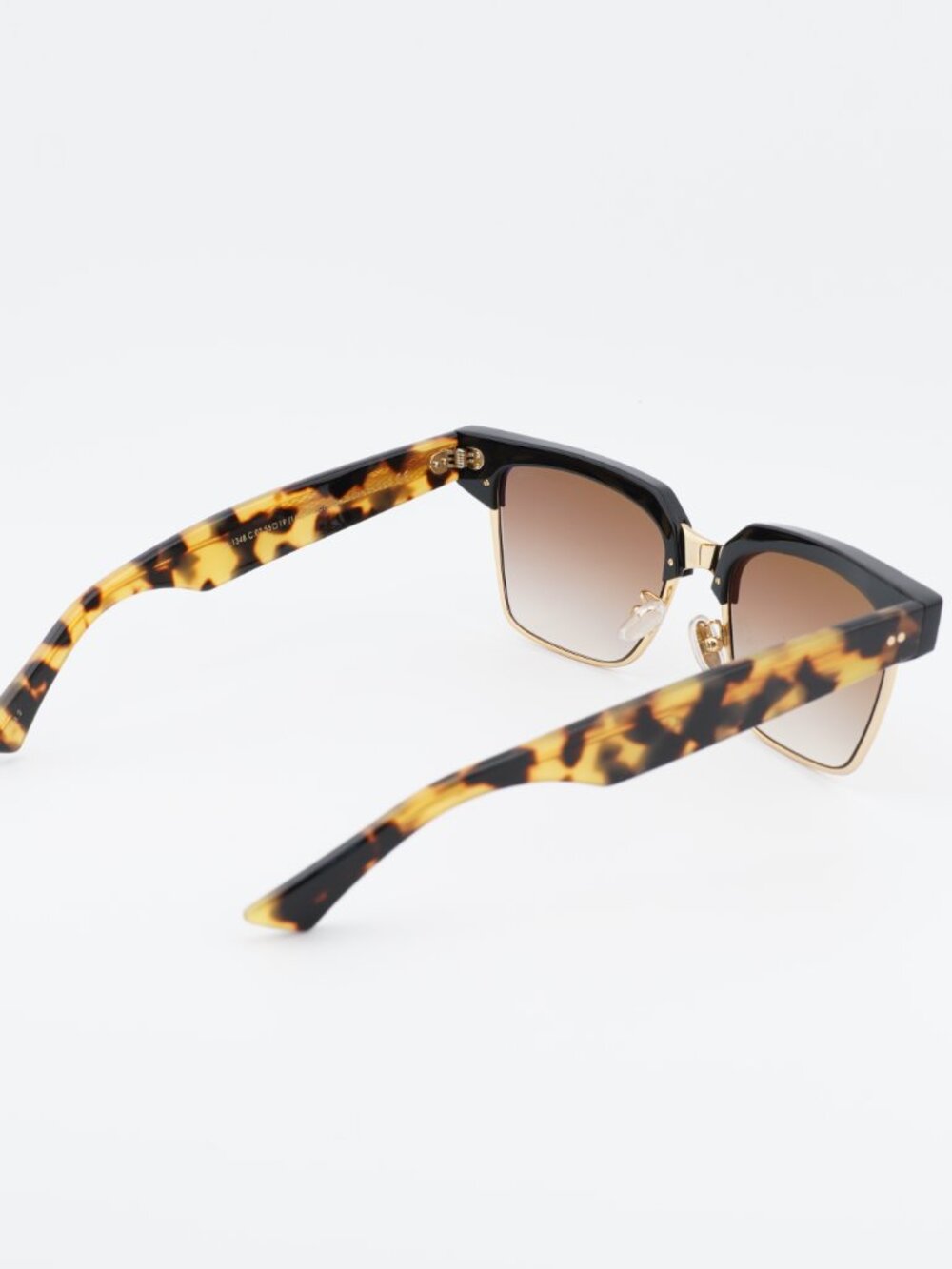 Cutler and Gross CG1348S 002 Sunglasses Black/Havana/Gold Rectangle Frame - Picture 9 of 10
